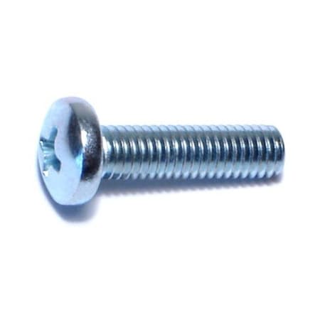 Midwest Fastener #10-32 x 3/4 in Phillips Pan Machine Screw, Zinc Plated Steel, 100 PK 07350